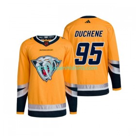 Nashville Predators Matt Duchene 59 Adidas 2022-2023 Reverse Retro 2.0 Geel Authentic Shirt - Mannen